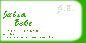 julia beke business card